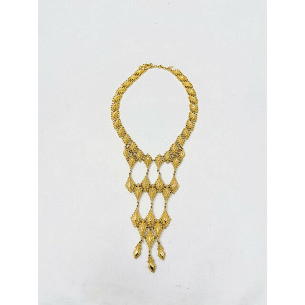 Monet Diamond Bib Necklace Vintage